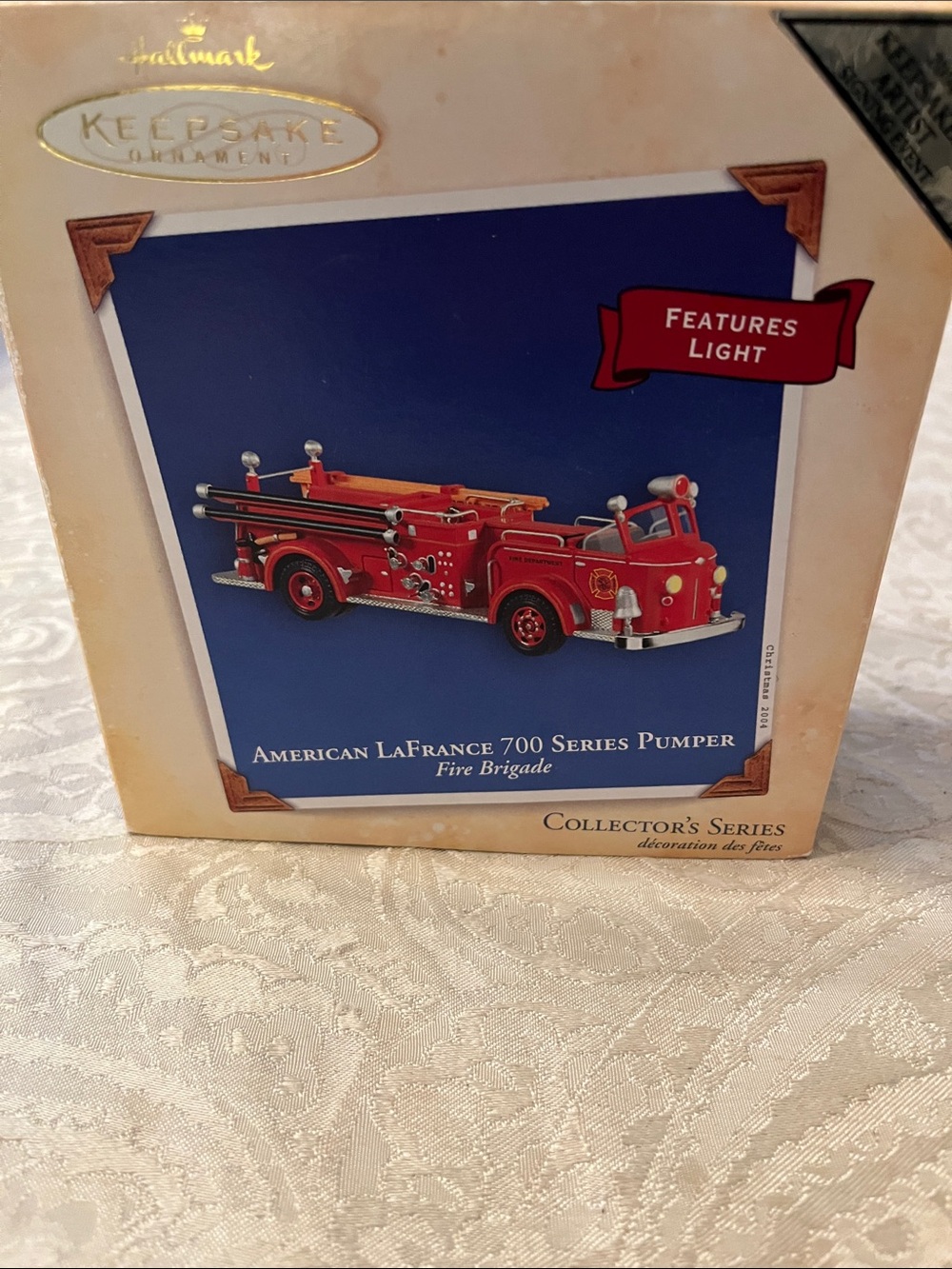 Hallmark Red and Silver Fire Pumper Ornament 2007 American LaFrance 700 Series